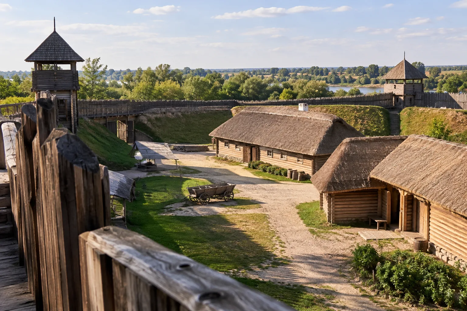 Ілюстрація подвір’я козацької фортеці